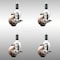 Service Caster 3 Inch 316SS High Temp Glass Filled Nylon 1 Inch Stem Caster Set Brake SCC SCC-SS316EX20S314-GFNSHT-TLB-1-4 - alternate 1